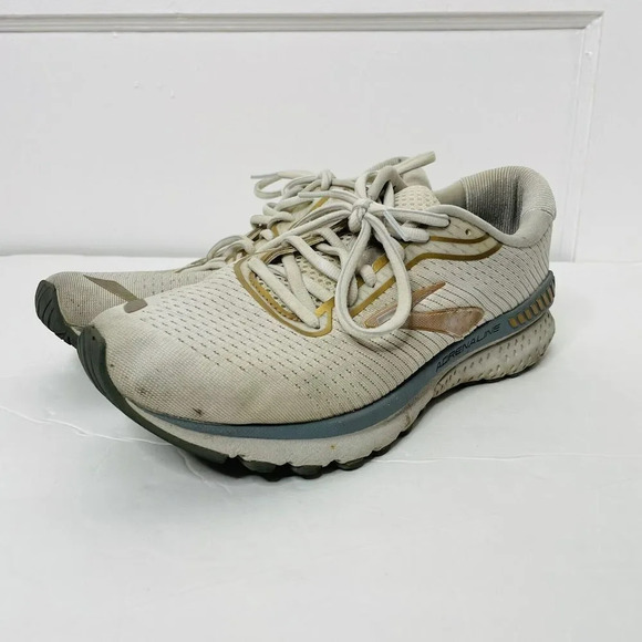 Brooks Adrenaline GTS 20 Running Shoes 7.5B Womens 1202961B164 Gray Gold Sneaker - Picture 1 of 10